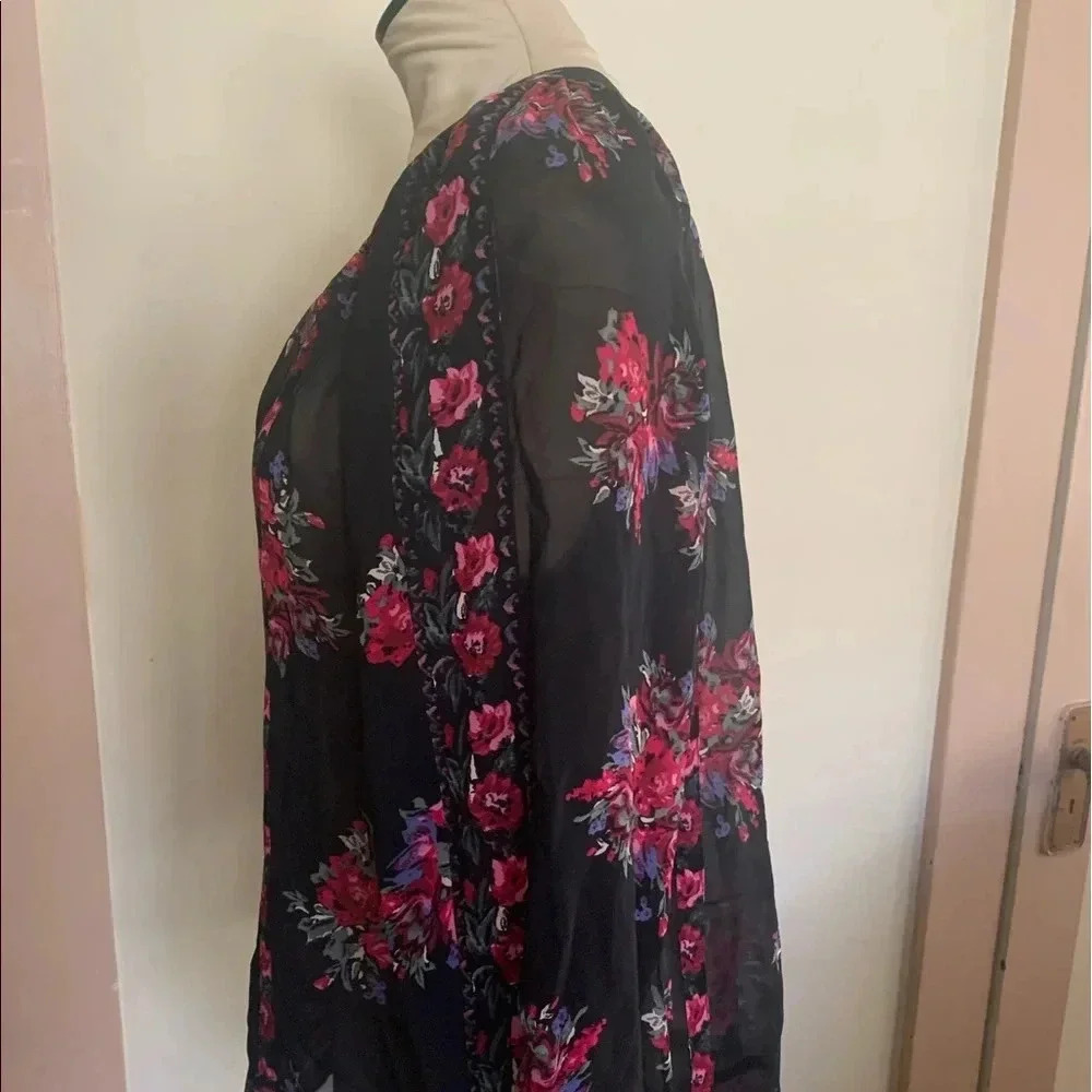 JOIE EUC Gloria F Floral Print Silk Blouse Top - Picture 9 of 10